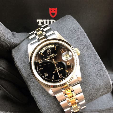 tudor prince date gold black|tudor prince date day.